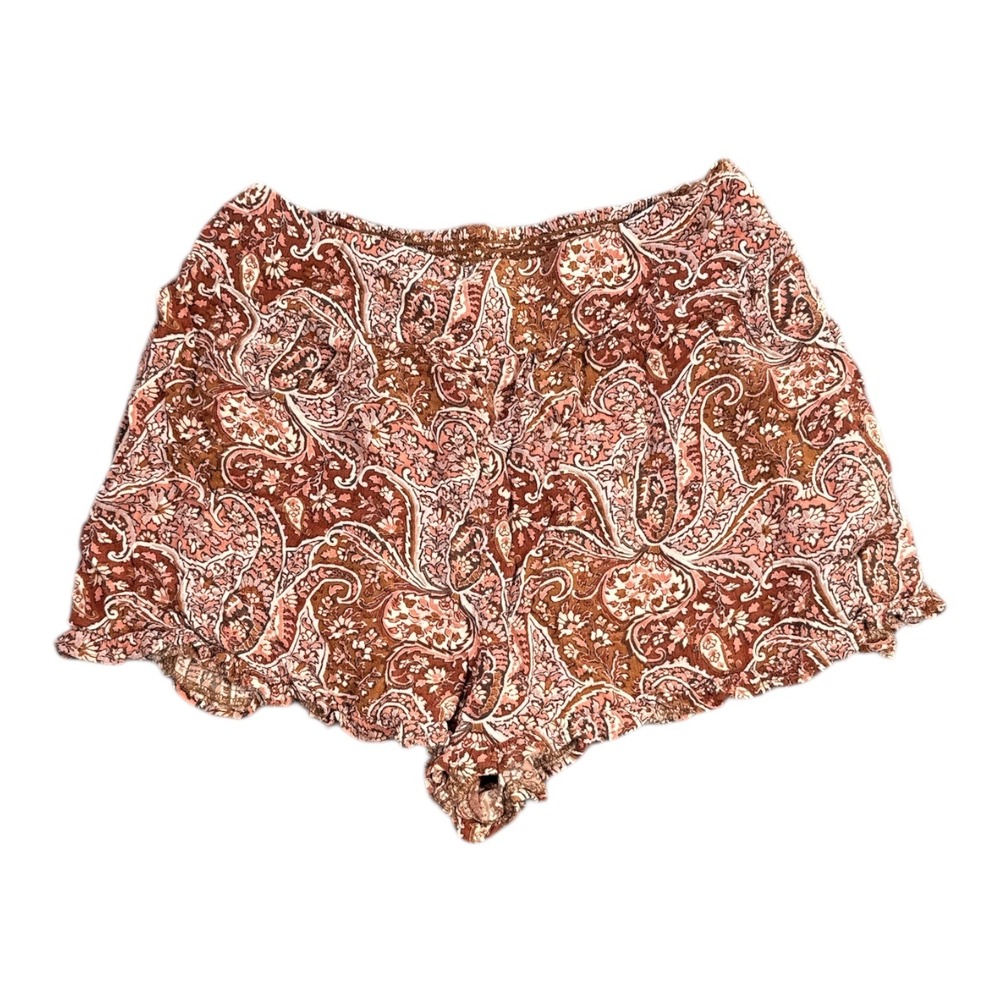 American Eagle Paisley Smocked Waist‎ Ruffle Shorts Women's Size S